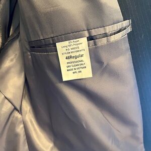 NWT John Bartlett Statements Classic Fit Black Pinstripe Suit Jacket